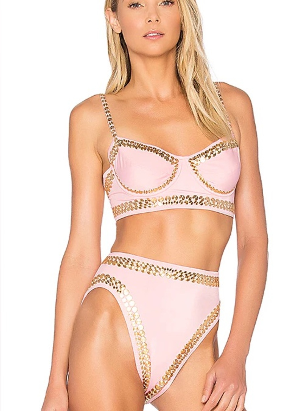 NWT Norma Kamali Studded Bikini